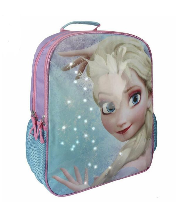 Disney Frozen Large Backpack with LED Lights Built In RRP 12.99 CLEARANCE XL 7.99